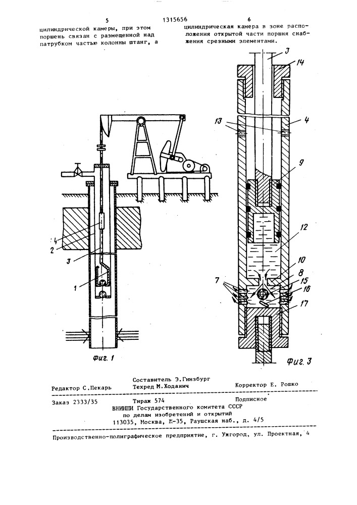 Скважинная штанговая насосная установка (патент 1315656)