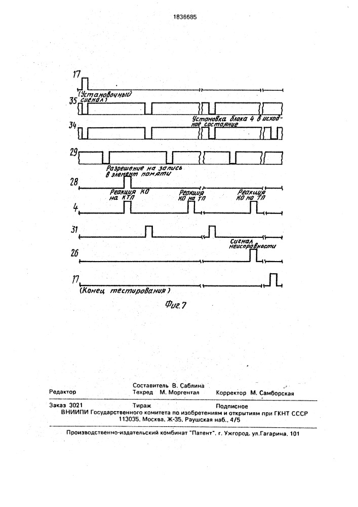 Устройство для встроенного контроля цифровых схем (патент 1836685)