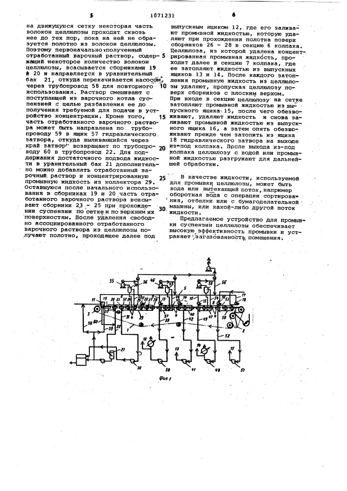 Схема промывки целлюлозы