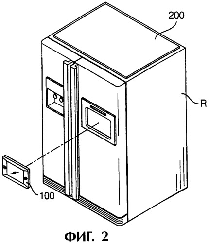 Холодильник с сетевой панелью, подключенный к интернет, и способ его работы (патент 2267803)