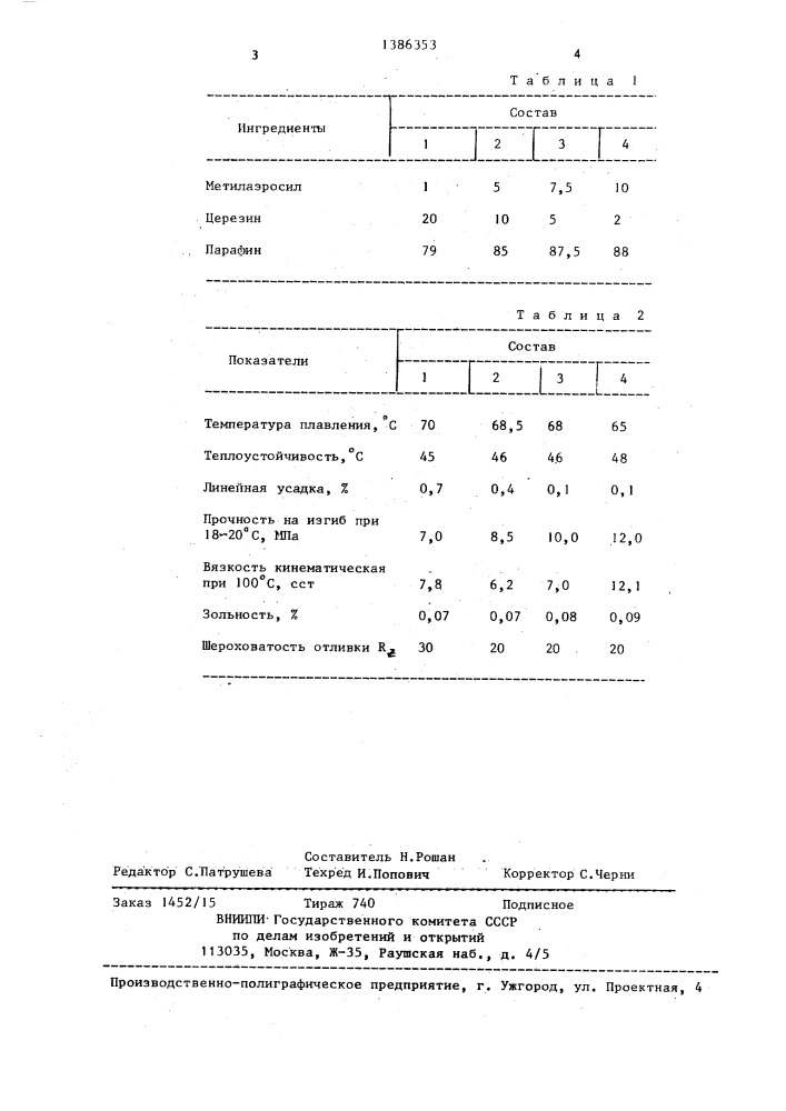 Модельная композиция (патент 1386353)