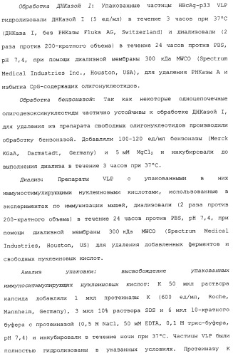 Композиции, содержащие cpg-олигонуклеотиды и вирусоподобные частицы, для применения в качестве адъювантов (патент 2322257)