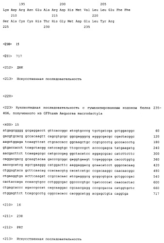 Модифицированные зеленые флуоресцентные белки и способы их использования (патент 2412250)