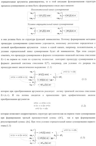 Входная структура параллельного сумматора в позиционно-знаковых кодах f(+/-) (варианты) (патент 2378682)