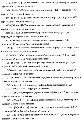 Производные (3-амино-1,2,3,4-тетрагидро-9н-карбазол-9-ил)уксусной кислоты (патент 2448092)