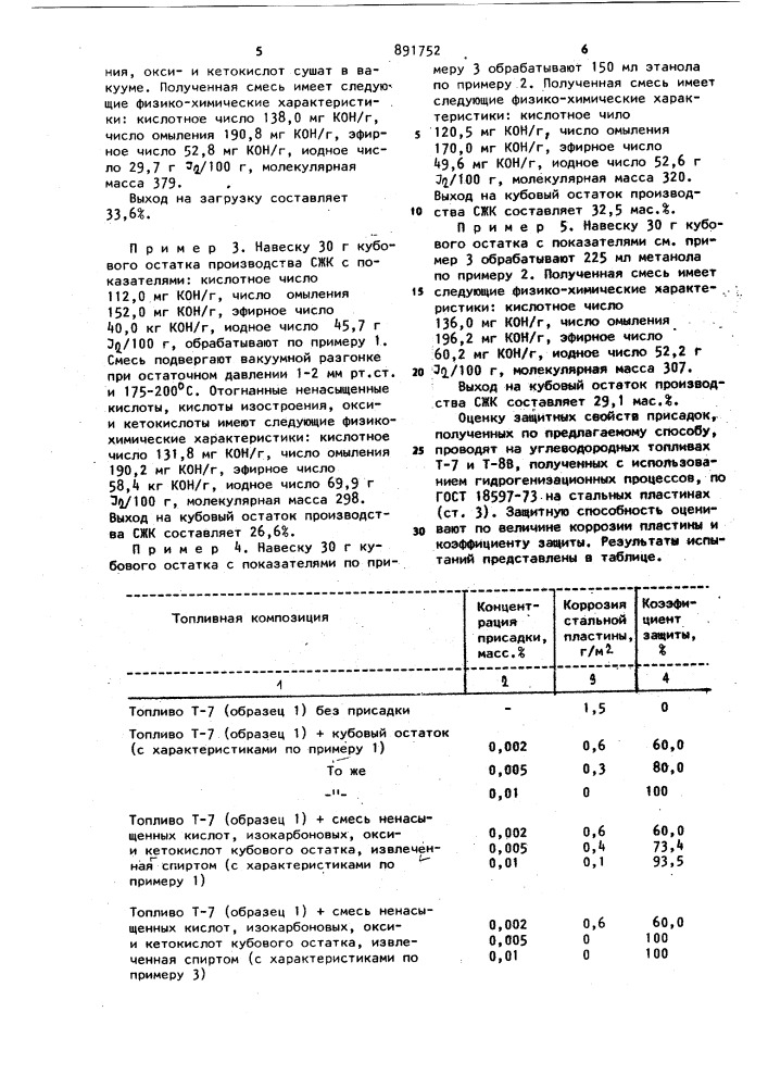 Способ получения защитной присадки к углеводородным топливам (патент 891752)