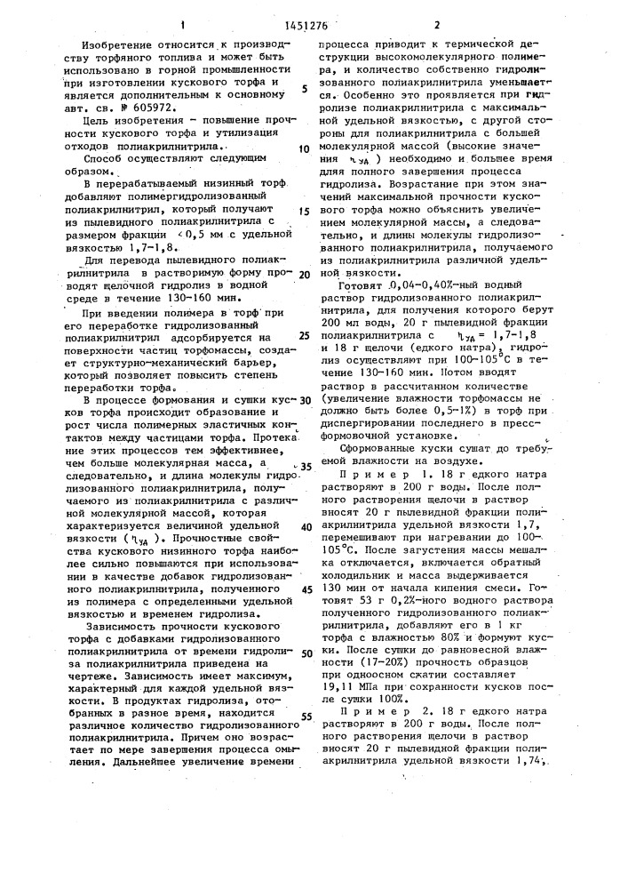 Способ производства кускового торфа из торфяных залежей низинного типа (патент 1451276)