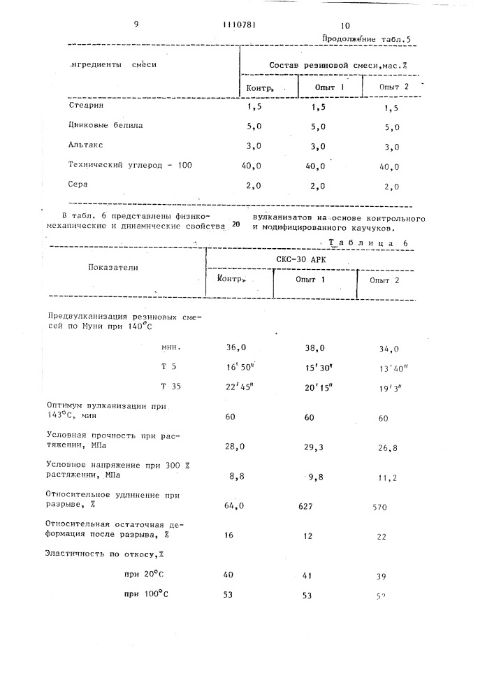 1-винилбензтиазолон в качестве модификатора бутадиенстирольного каучука (патент 1110781)