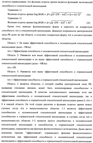 Способ оценки очковых линз, способ расчета очковых линз с его использованием, способ изготовления очковых линз, система изготовления очковых линз и очковые линзы (патент 2470279)