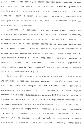 Система управления демпфированием подрессоренной массы транспортного средства (патент 2484992)