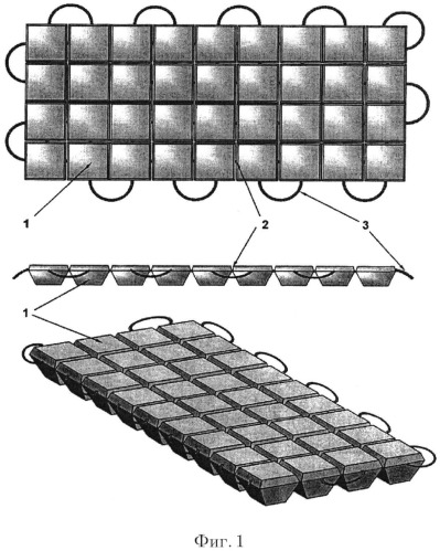 Способ укладки гибкого защитного бетонного мата на донную поверхность и универсальный гибкий защитный бетонный мат (варианты) (патент 2518419)