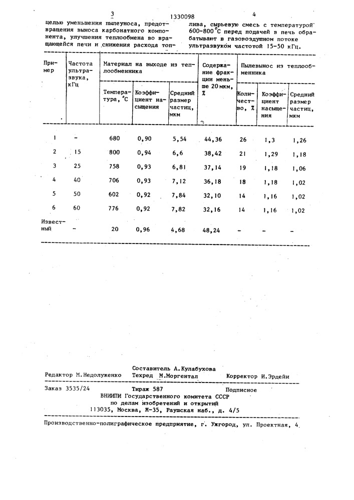 Способ производства портландцементного клинкера (патент 1330098)