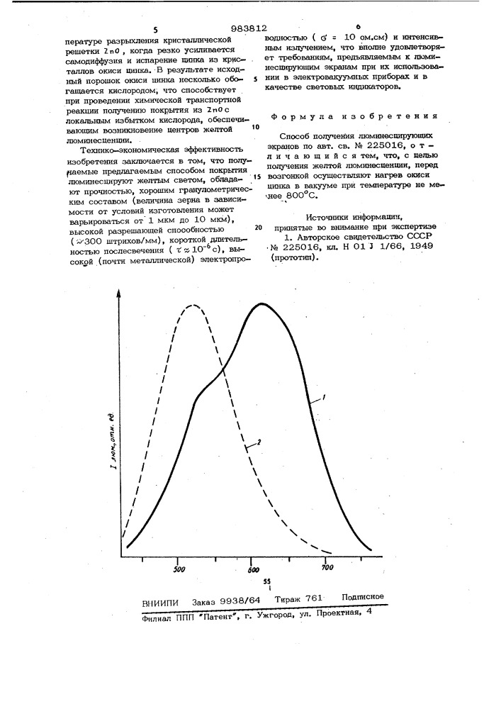 Способ получения люминесцирующих экранов (патент 983812)