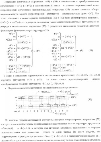 Функциональная структура корректировки аргументов промежуточной суммы &#177;[s&#39;&#39;i] параллельного сумматора в позиционно-знаковых кодах f(+/-) (патент 2362204)