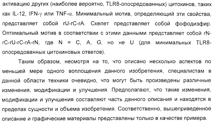 Мотивы последовательности рнк в контексте определенных межнуклеотидных связей, индуцирующие специфические иммуномодулирующие профили (патент 2435851)