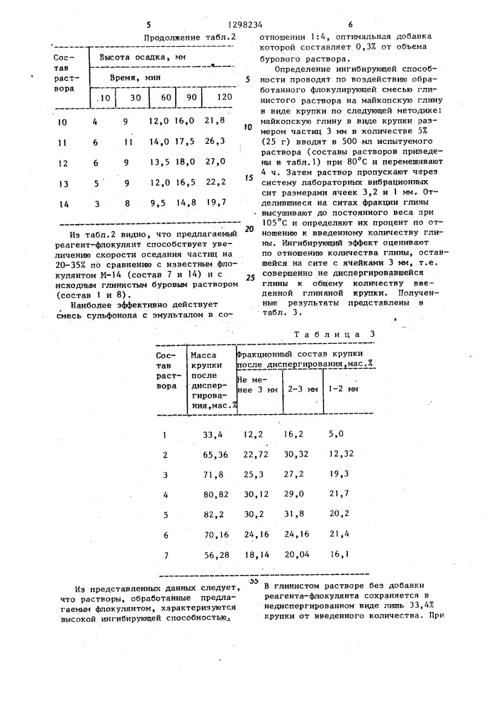 Способ очистки глинистого бурового раствора (патент 1298234)