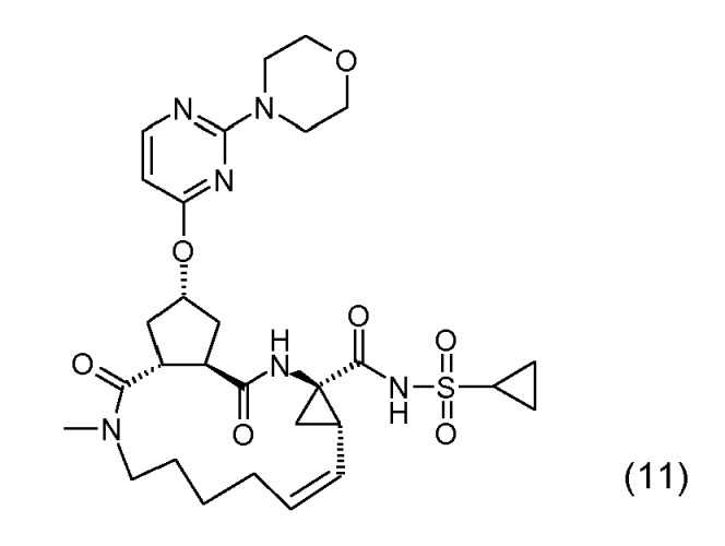 Пиримидин-замещенные макроциклические ингибиторы hcv (патент 2481340)