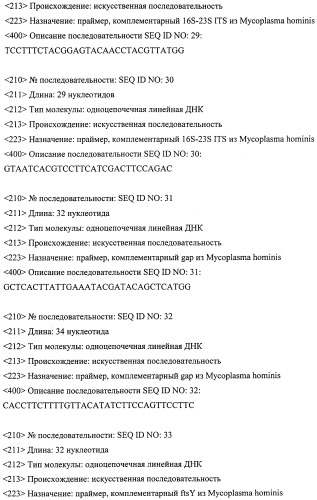 Дифференцирующий и специфический олигонуклеотиды для идентификации последовательностей днк инфекционных агентов в биологических материалах, способ видовой идентификации инфекционных агентов, биочип и набор для осуществления этого способа (патент 2348695)