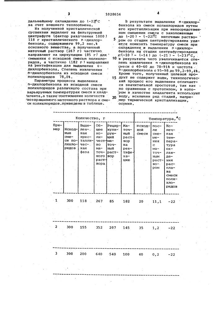 Способ выделения парадихлорбензола (патент 1028656)