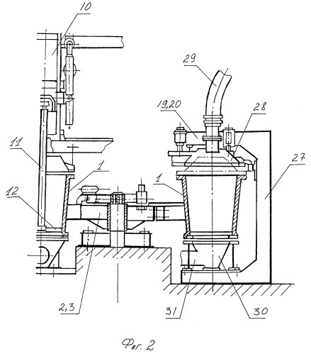 Карусельная агломерационная машина для спекания материалов под давлением (патент 2288416)