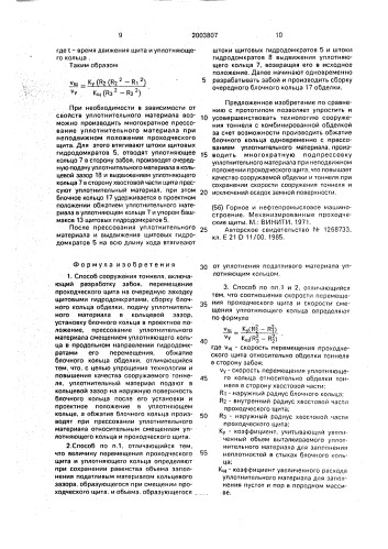 Способ сооружения тоннеля и проходческий щит (патент 2003807)