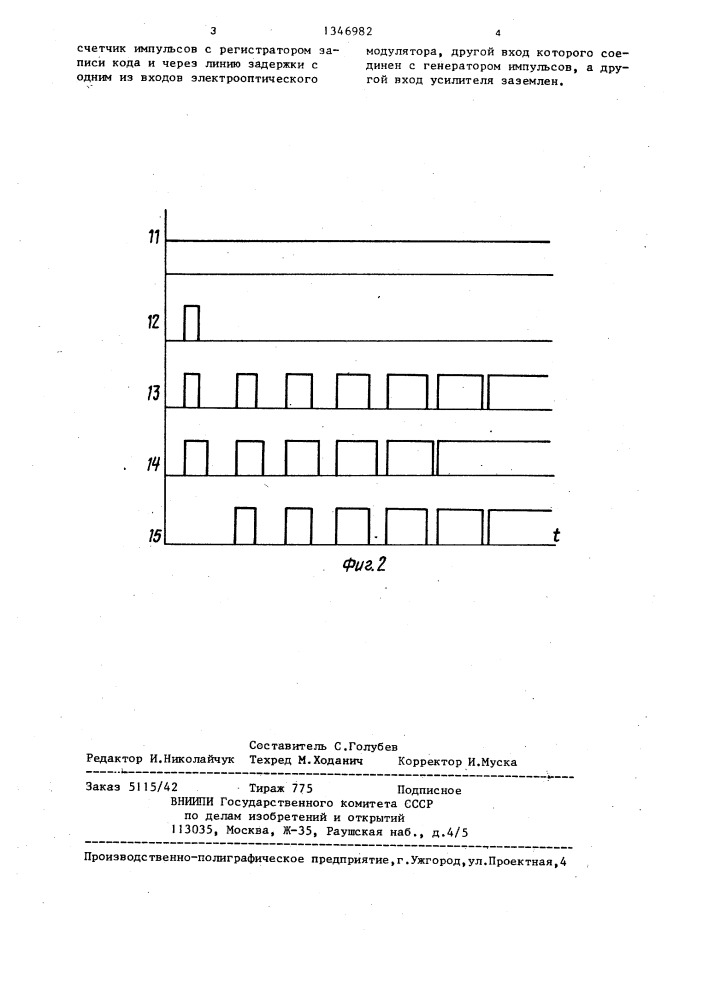 Волоконно-оптический измеритель концентрации жидких сред (патент 1346982)