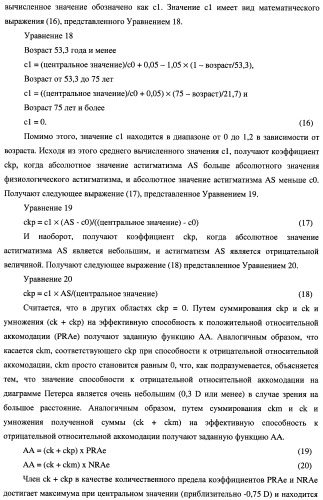 Способ оценки очковых линз, способ расчета очковых линз с его использованием, способ изготовления очковых линз, система изготовления очковых линз и очковые линзы (патент 2470279)