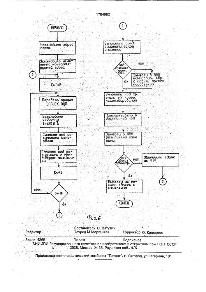 Устройство для контроля напряжения электропитания (патент 1784982)