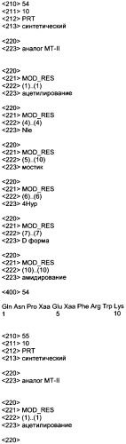 Агонисты рецептора меланокортина (патент 2381233)