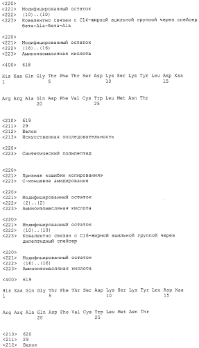 Основанные на амидах пролекарства пептидов глюкагонового надсемейства (патент 2550696)