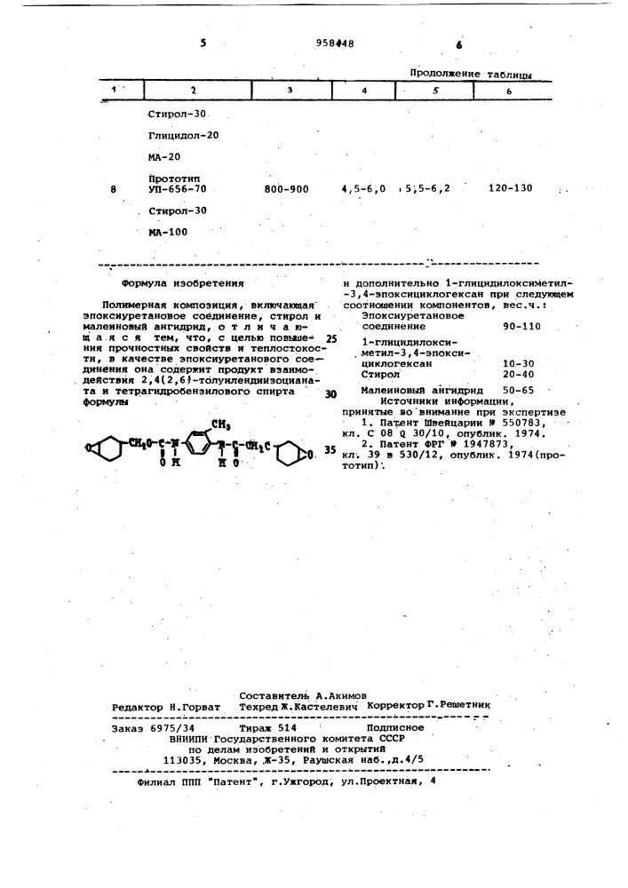 Полимерная композиция (патент 958448)