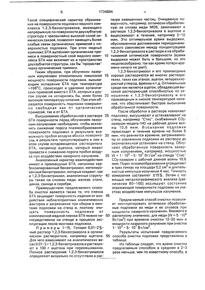 Способ очистки металлических подложек оптических изделий (патент 1734884)