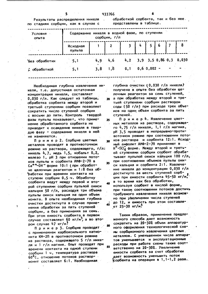 Способ извлечения цветных металлов из растворов и пульп (патент 933766)