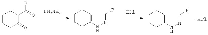 3-(2-бромфенил) и 3-бензил-4,5,6,7-тетрагидроиндазола гидрохлориды, противомикробное средство на их основе (патент 2469027)