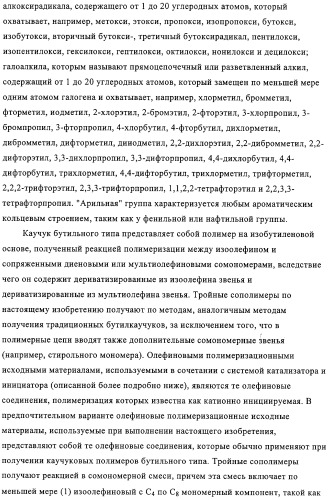 Эластомерные композиции и их использование в пневматической диафрагме, такой как внутренняя оболочка шины или камера для пневматической шины (патент 2327578)