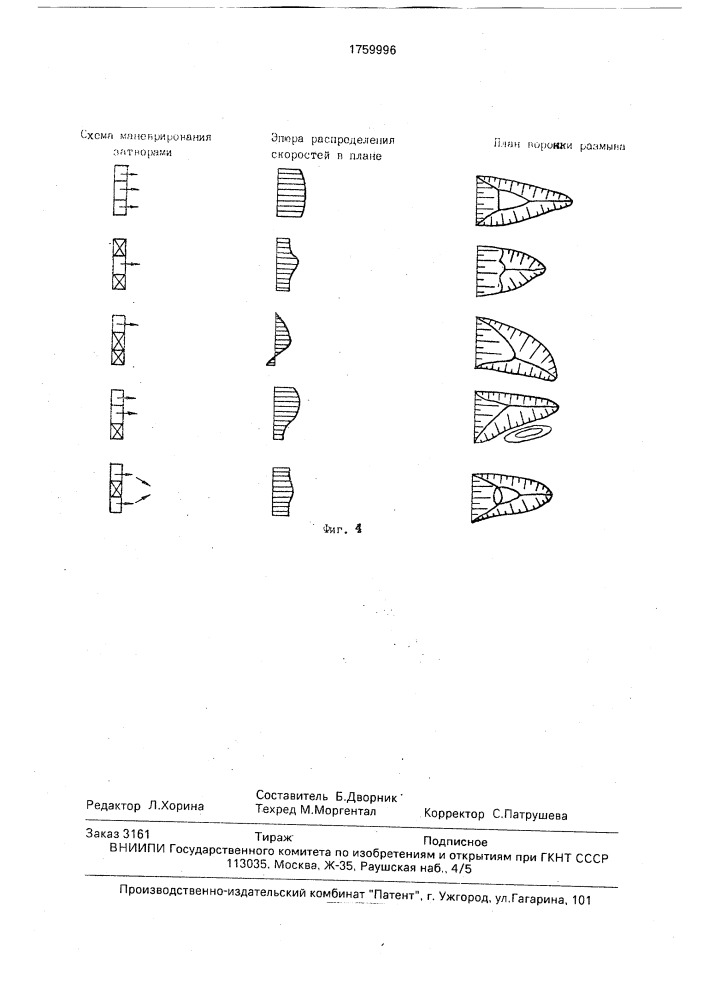 Ковш рисбермы многопролетной плотины (патент 1759996)