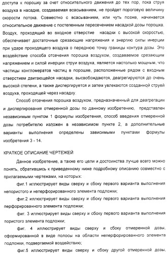 Деагрегация и диспергирование в воздух лекарственного порошка (патент 2322269)