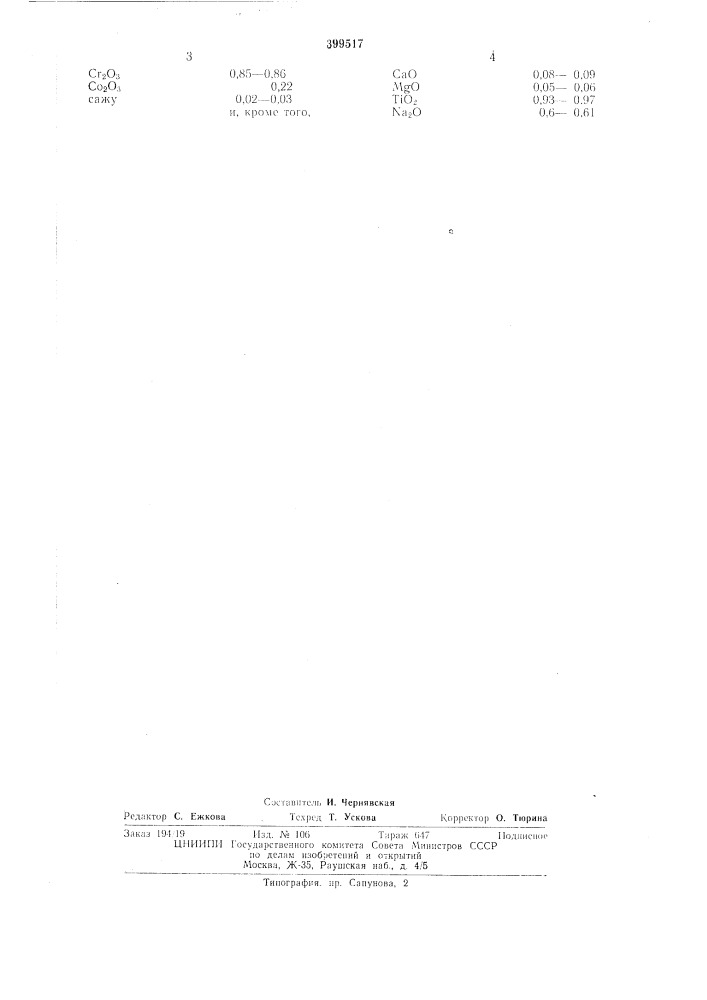 Керамическая надглазурная краска (патент 399517)