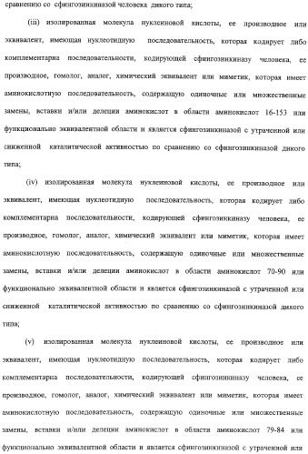 Сфингозинкиназа (варианты), нуклеиновая кислота, ее кодирующая (варианты), и их применение (патент 2326945)