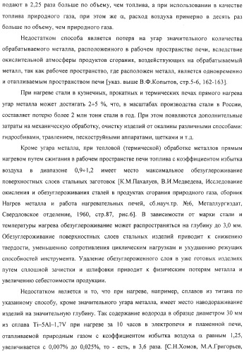 Способ тепловой обработки металла в пламенной печи прямого или косвенного нагрева (варианты), способ сжигания смеси жидкого или газообразного топлива и нагретого воздуха в пламенной печи прямого или косвенного нагрева, устройство отопления (варианты) и регенеративная насадка (варианты) для осуществления способов (патент 2324745)