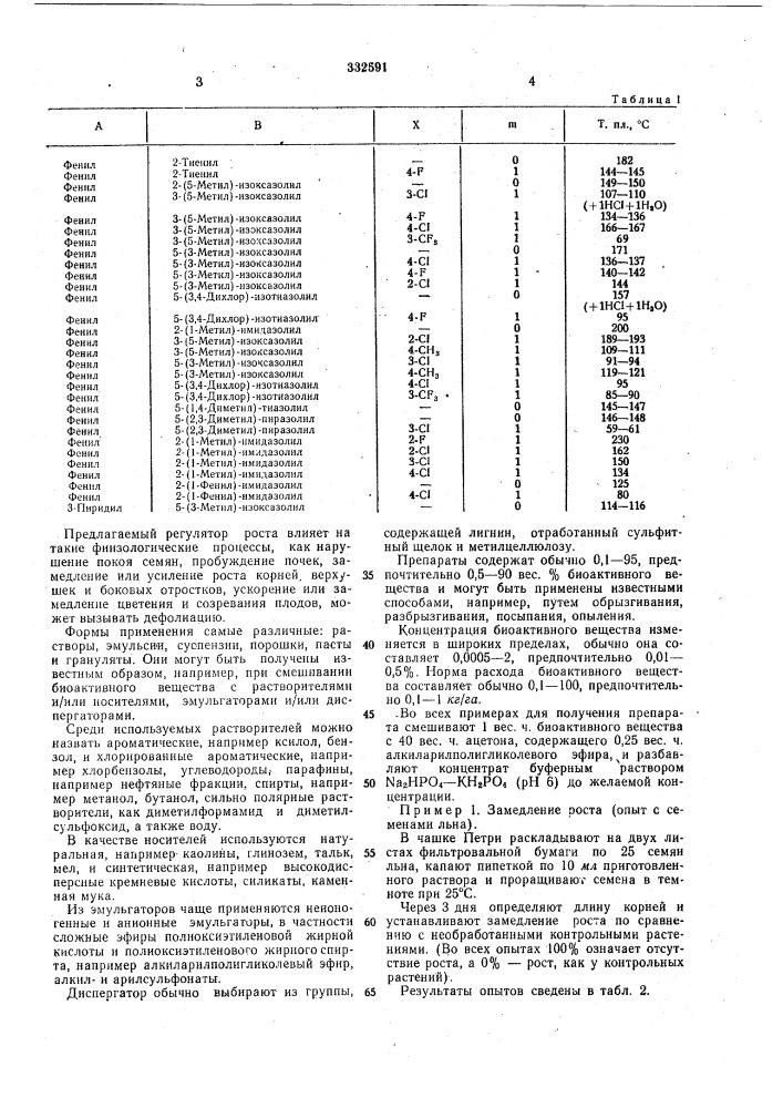 Регулятор роста растений (патент 332591)