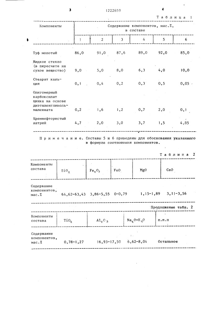 Композиция для изготовления облицовочных плит (патент 1222659)