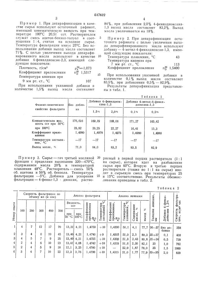 Способ депарафинизации и обезмасливания нефтепродуктов (патент 517622)