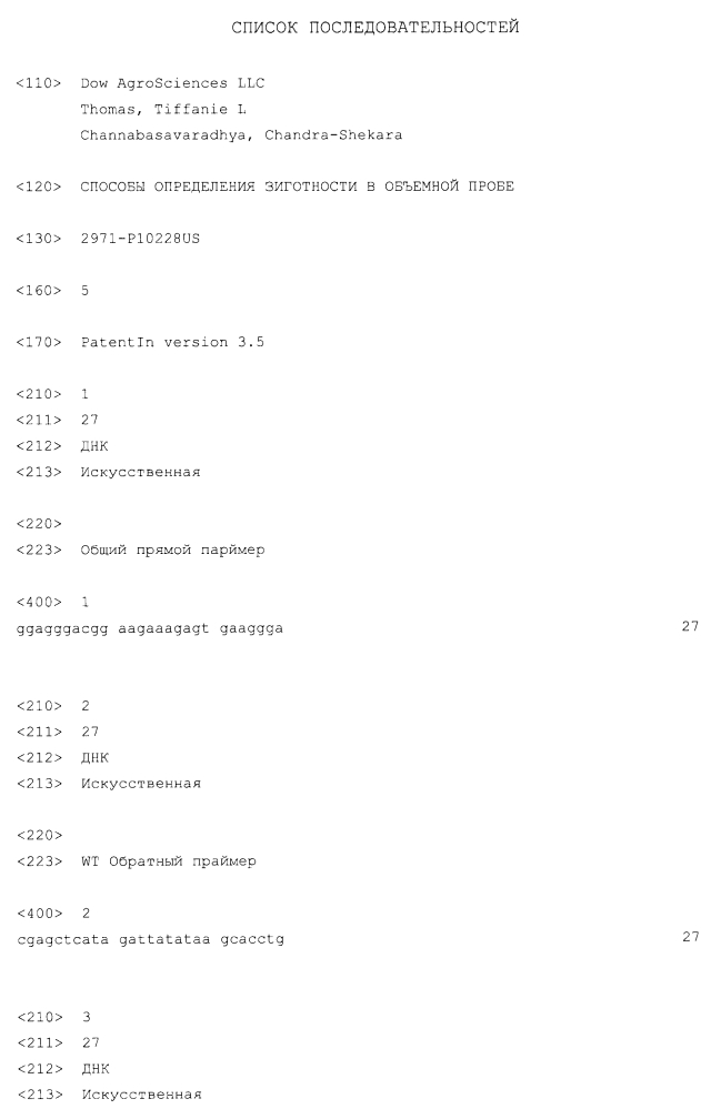 Способы определения зиготности в объемной пробе (патент 2605324)