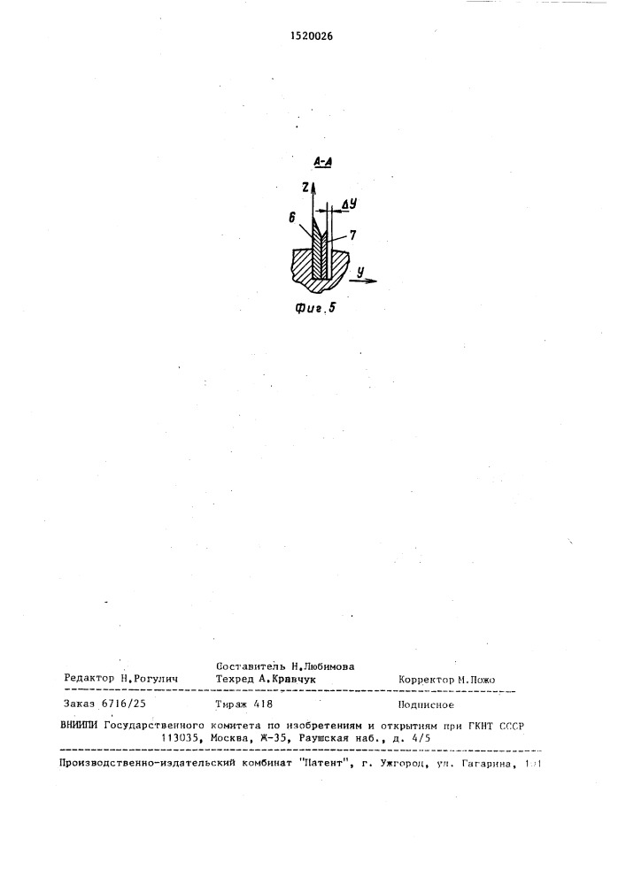 Устройство для рубки стеклонити (патент 1520026)