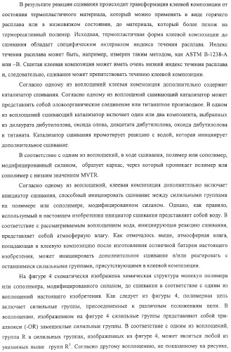 Солнечная батарея, включающая клеевую композицию с низкой скоростью проницаемости водяных паров (варианты), и способ ее изготовления (патент 2316847)