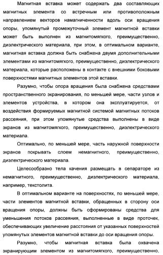 Способ магнитной разгрузки тел качения от действия центробежных сил в опорах вращения и опора вращения для его осуществления (варианты) (патент 2348839)