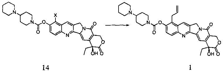Способ синтеза производных 9-аллилкамптотецина (патент 2658017)