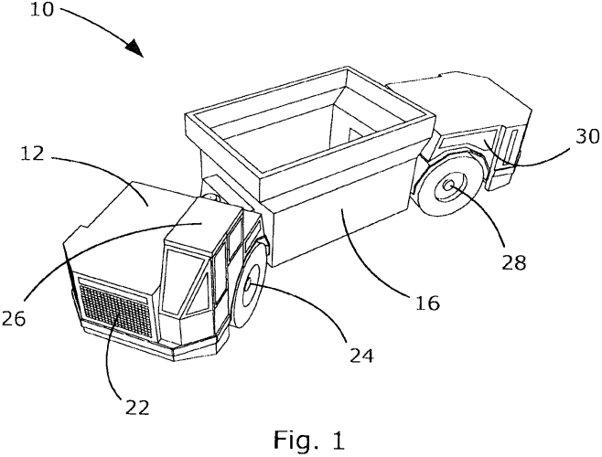 Откаточная машина с двойным шарнирным сочленением (патент 2578704)