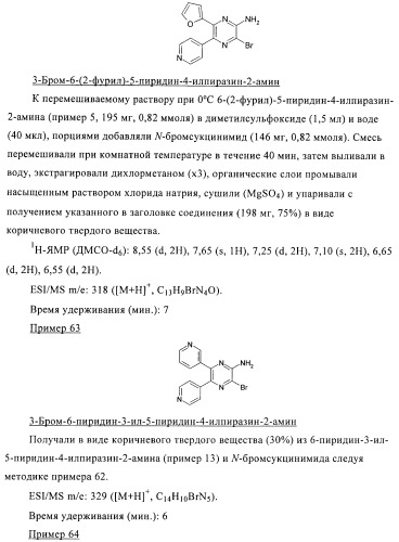 Производные пиразина, полезные в качестве антагонистов аденозинового рецептора (патент 2417994)